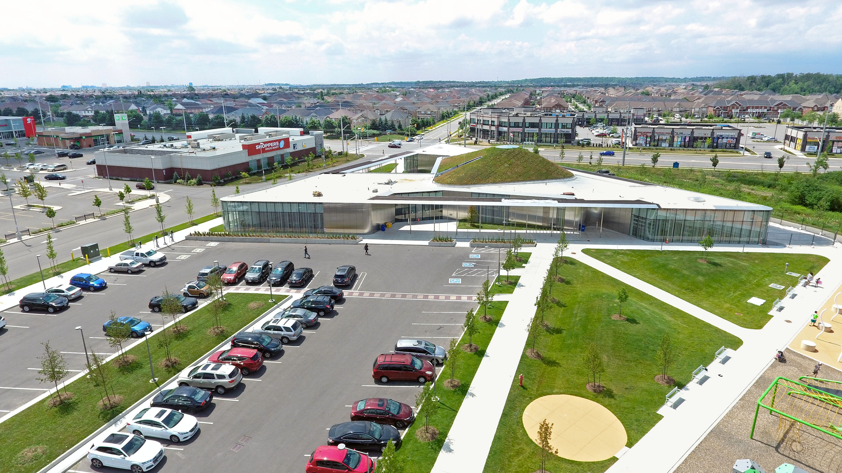 Springdale Library and parks in Brampton